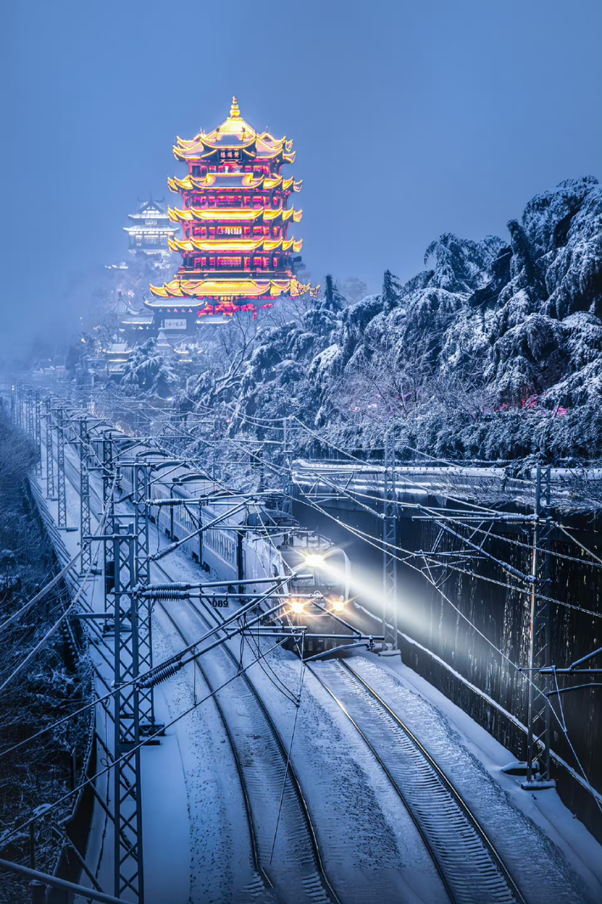 黄鹤楼(雪之景)图片