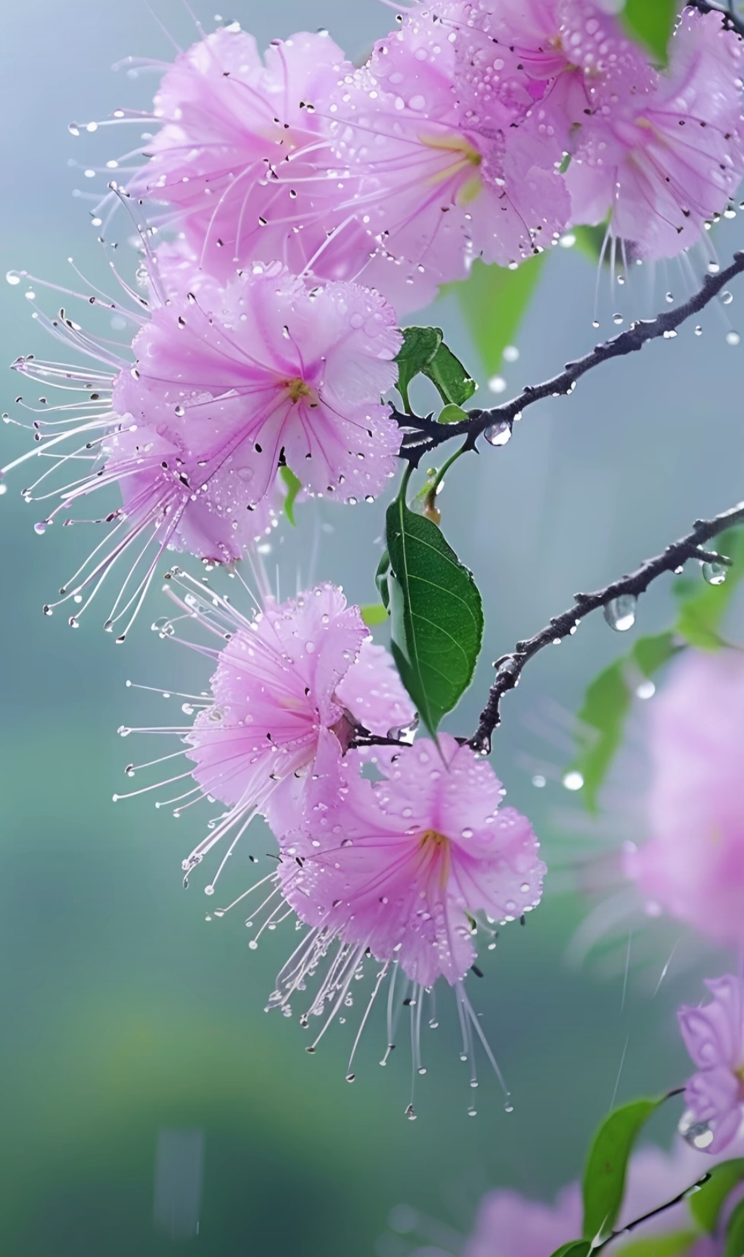 94雨后的小粉花