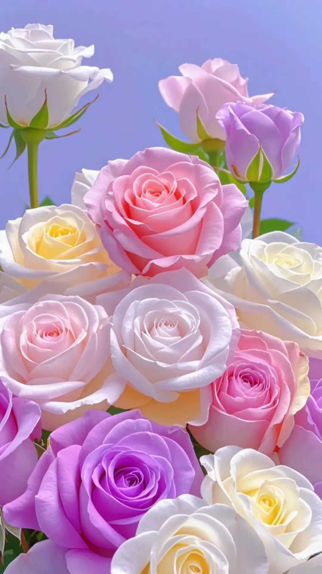 哇,这些玫瑰花真是太美了,每一种颜色都让人心动!