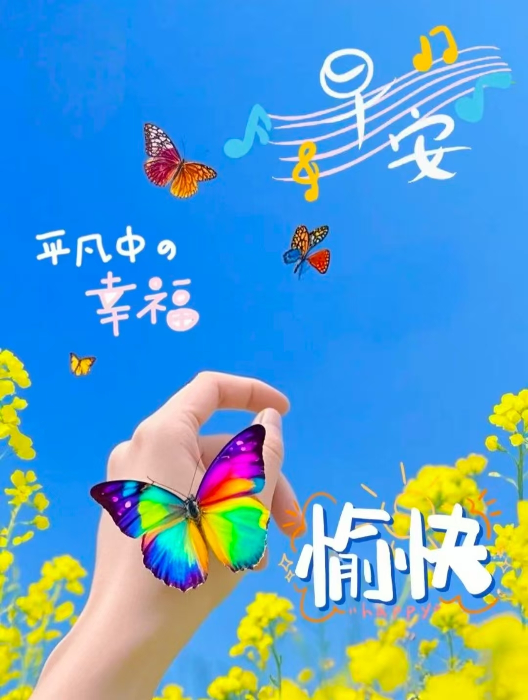 捕捉手中小小的幸福就像指尖轻握的蝴蝶自在飞舞在音乐与花香的子安