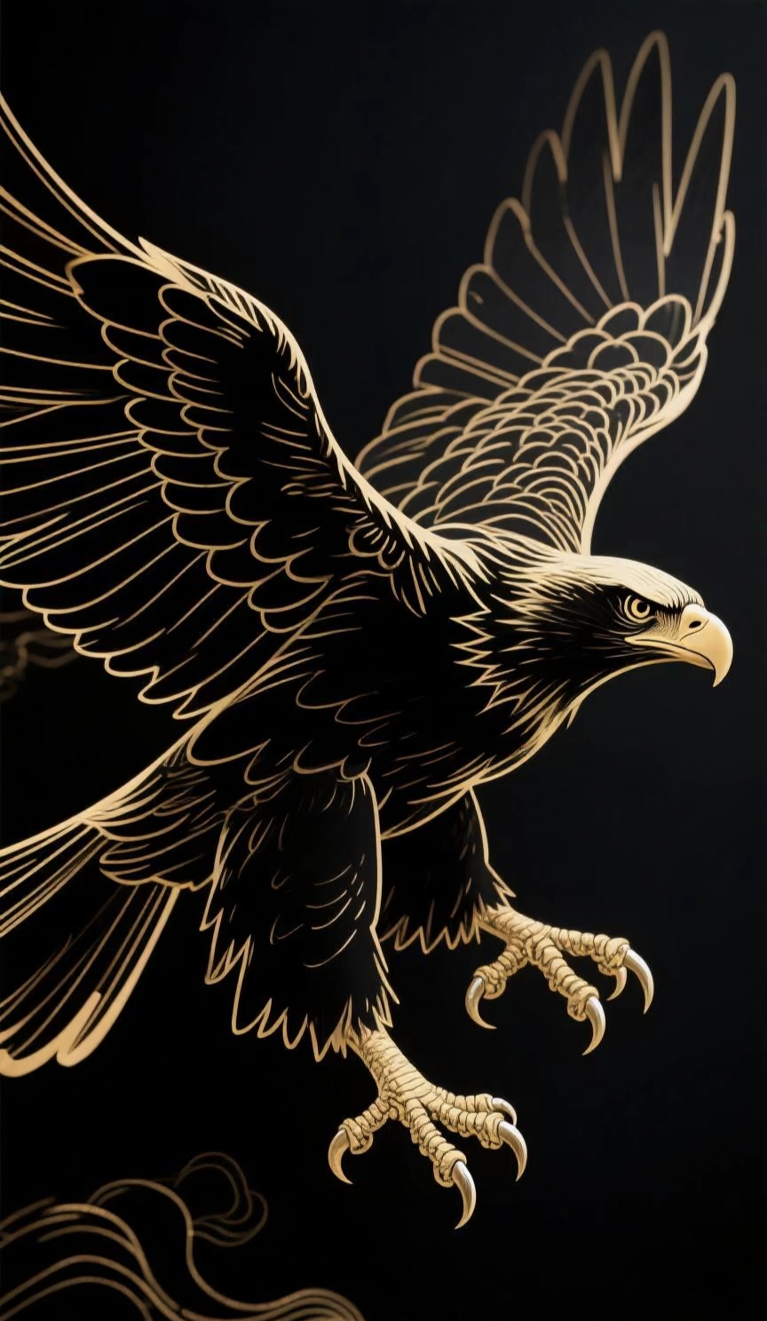 这只鹰的目光锐利,仿佛能穿透心灵,让人敬畏