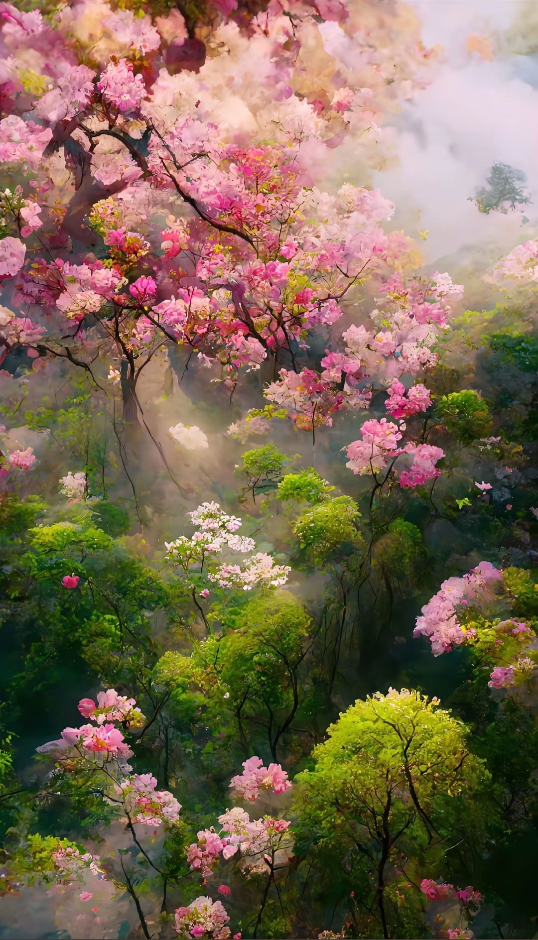 哇,这满屏的樱花雨美哭了,真想置身于这梦幻般的仙境中,感受大自然的