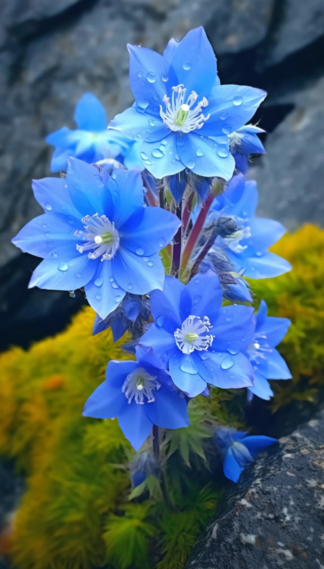 94雨后的蓝色花朵