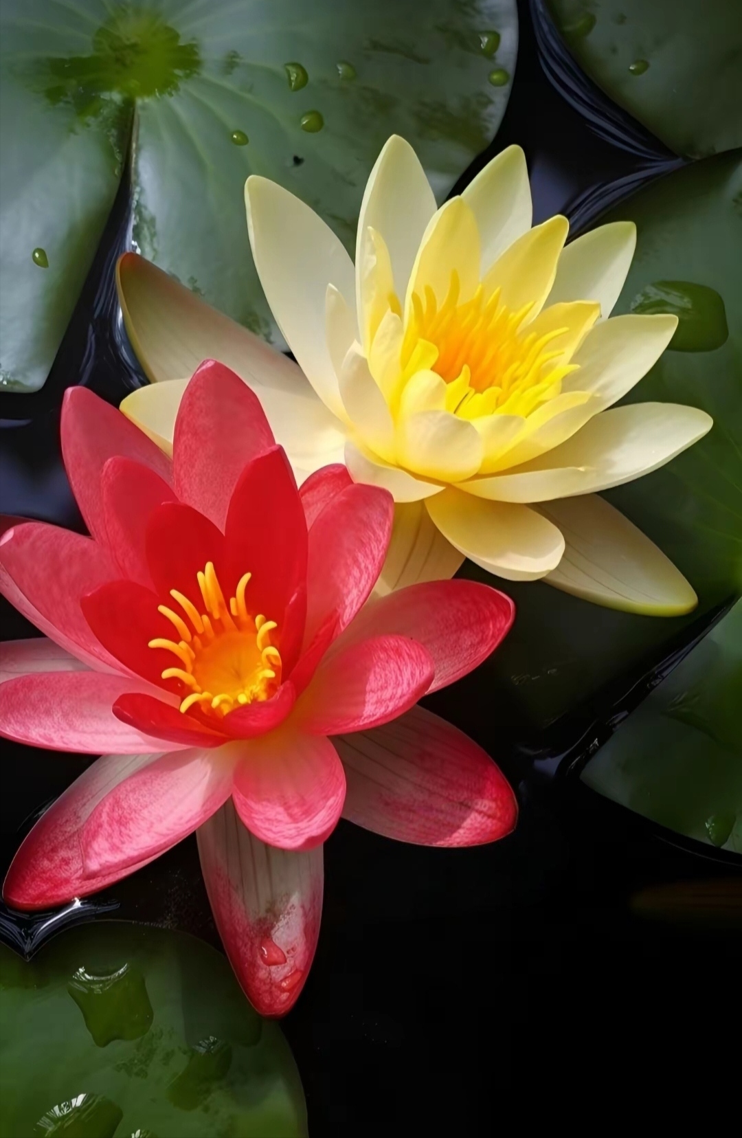 哇,这两朵并蒂莲也太美了吧!