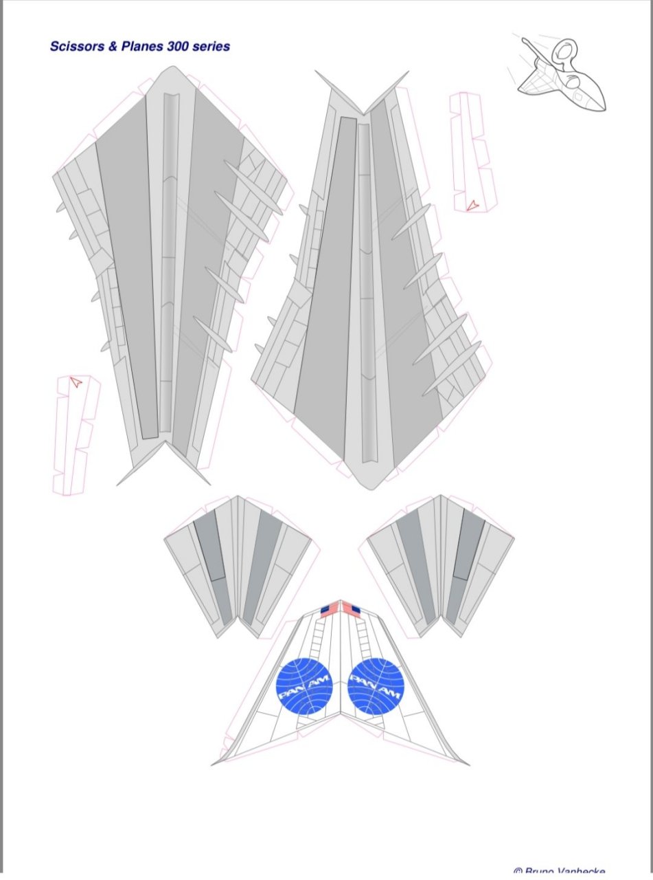飞机纸模型图纸