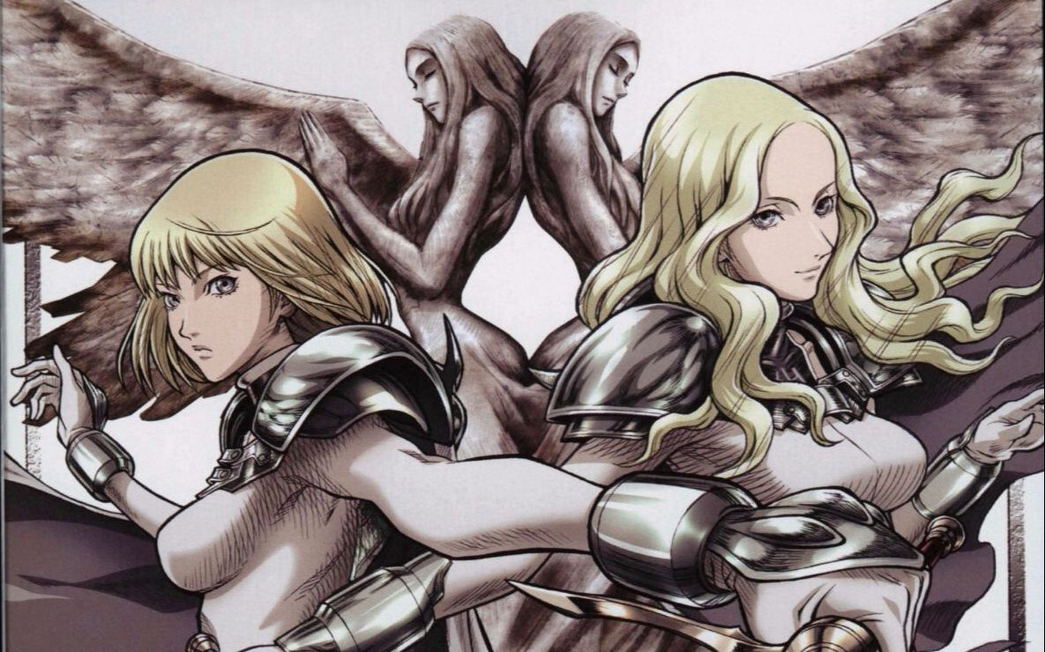 经典动漫# 克蕾雅与迪妮莎,八木教广的经典神作《大剑》