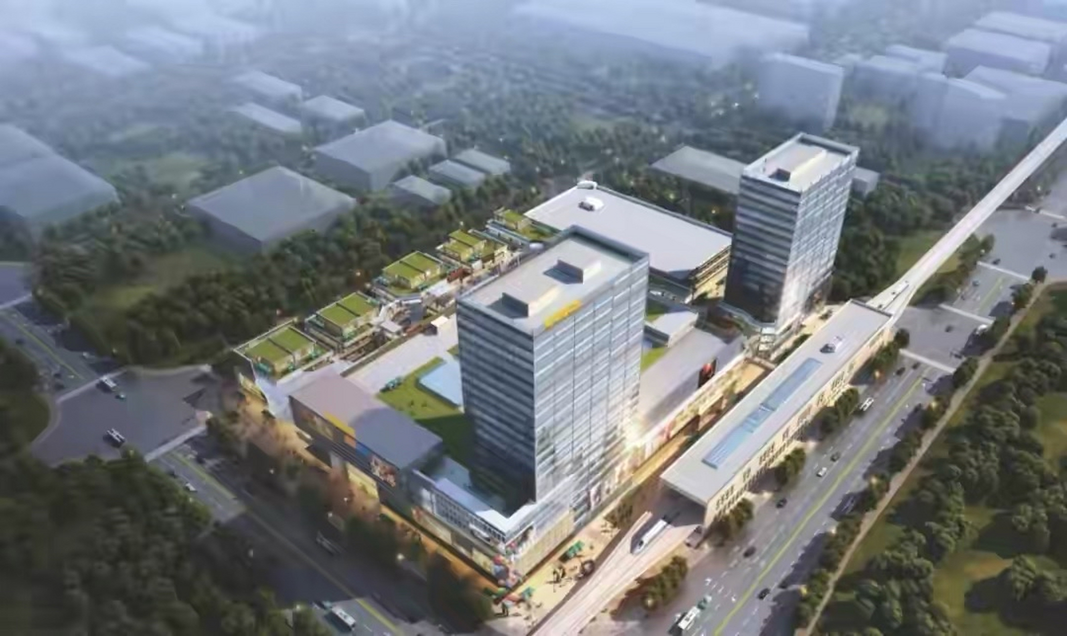 奉贤万达广场,总建筑面积26.57万㎡,地上18.