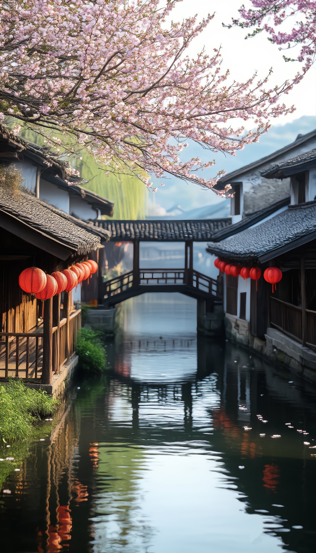 古巷如旧笺,写满吴侬软语的温柔,柳丝拂岸,搅碎一河星辉,这江南的晨