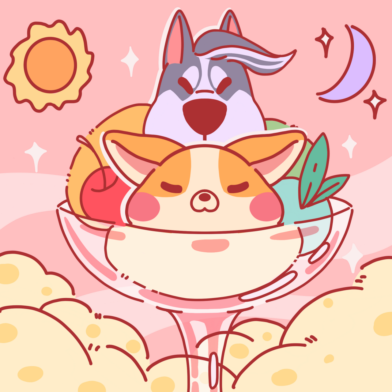 头像 前几天在飞狗moco的公众号上找到了9张头像,可当闺蜜头像哦!