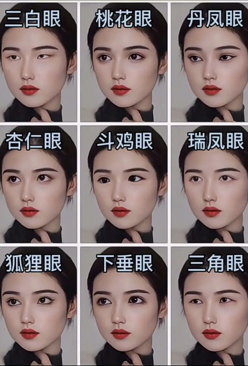 对比一下,看看自己属于哪种眼