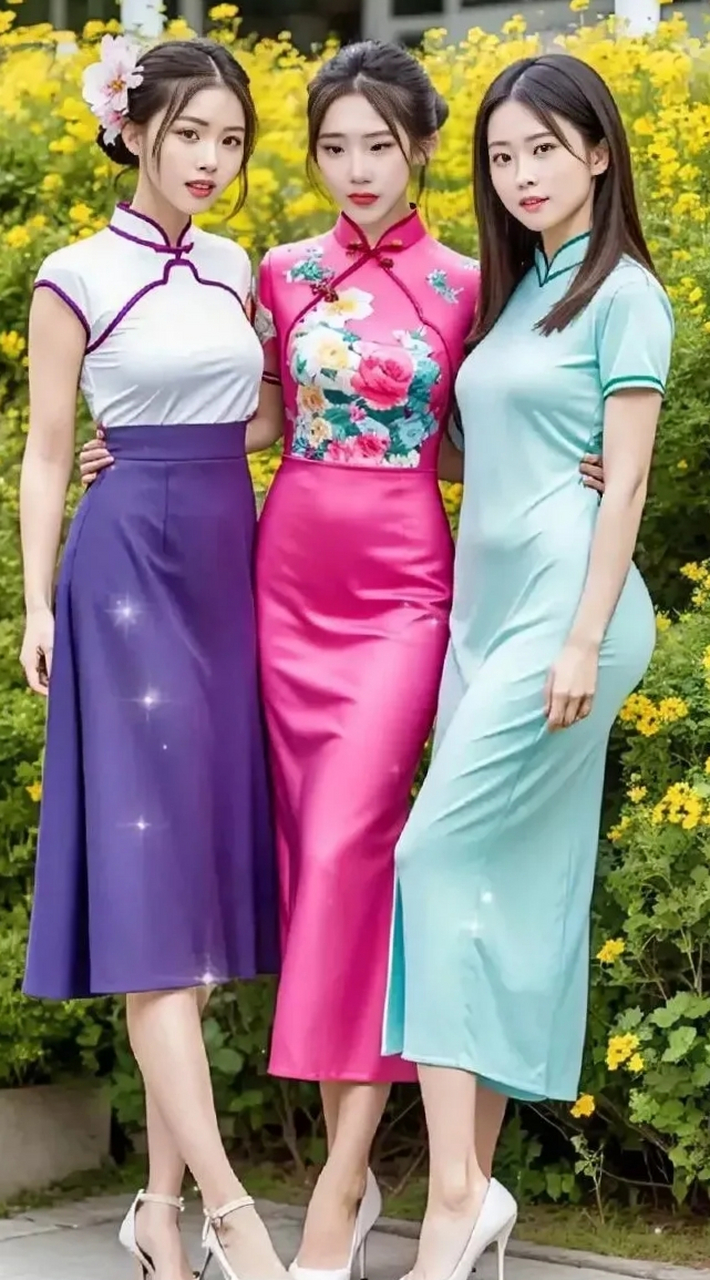 图片上的这三名女孩她们是三胞胎姐妹,你觉得哪个是老大?