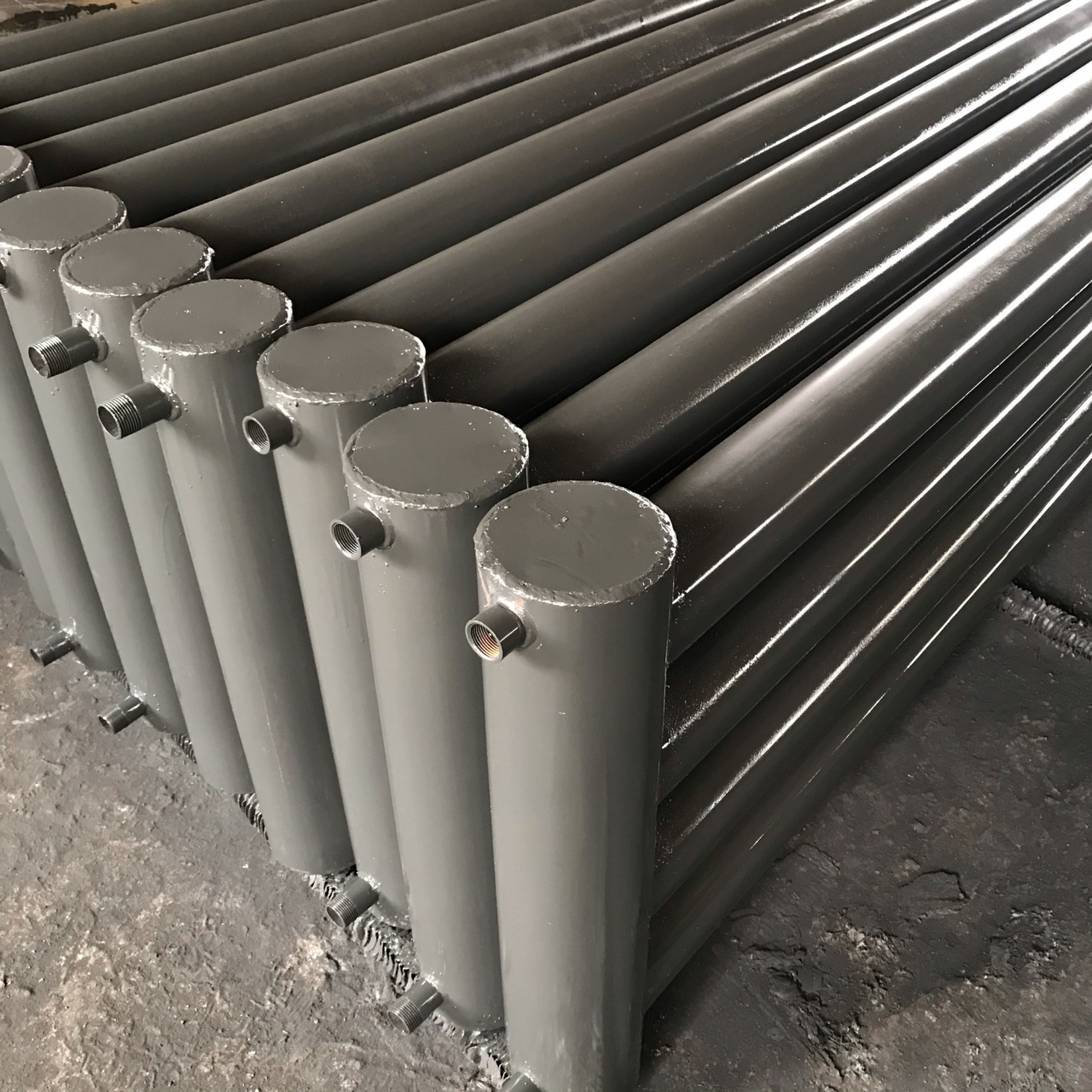 工业光排管散热器 养鸡用暖气散热器,蒸汽光面管散热器,大口径光排管