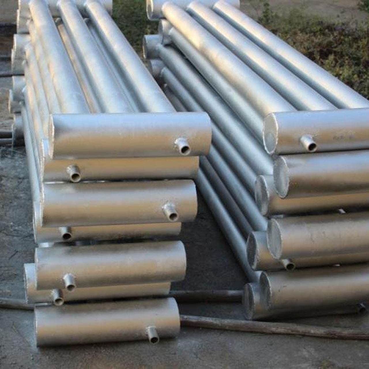 三排光排管散热器-a型蒸汽排管散热器-光面管散热器图片