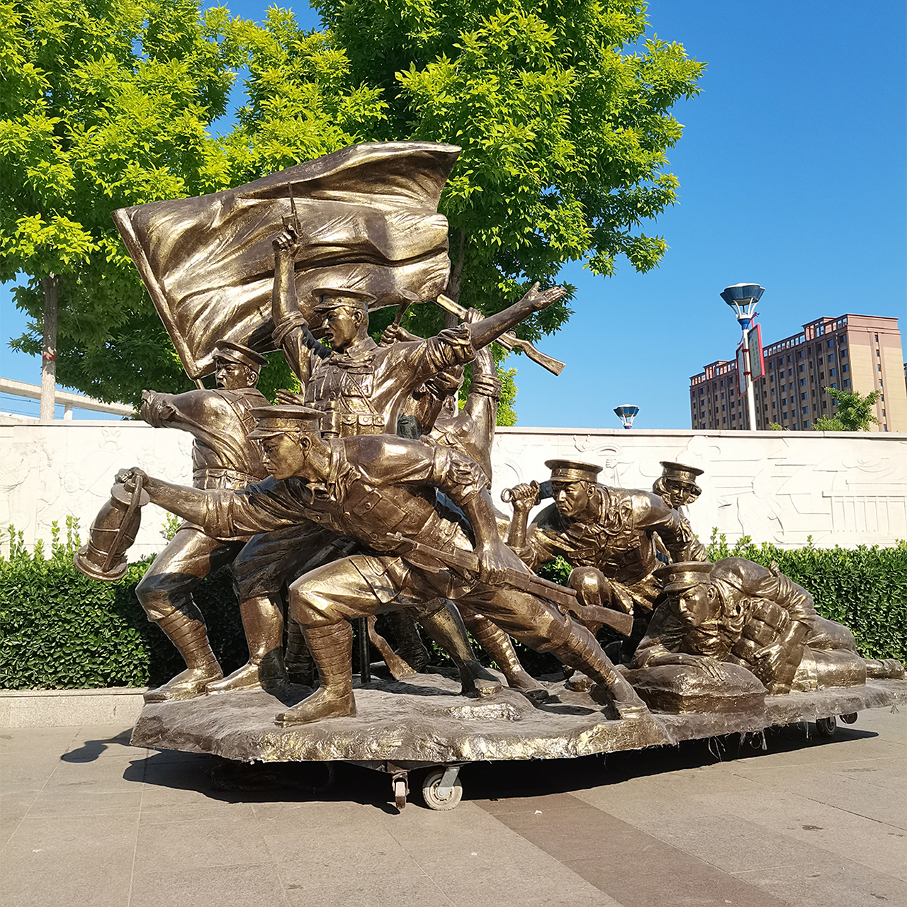 大型广场园林景观雕塑军人雕塑户外人物雕塑