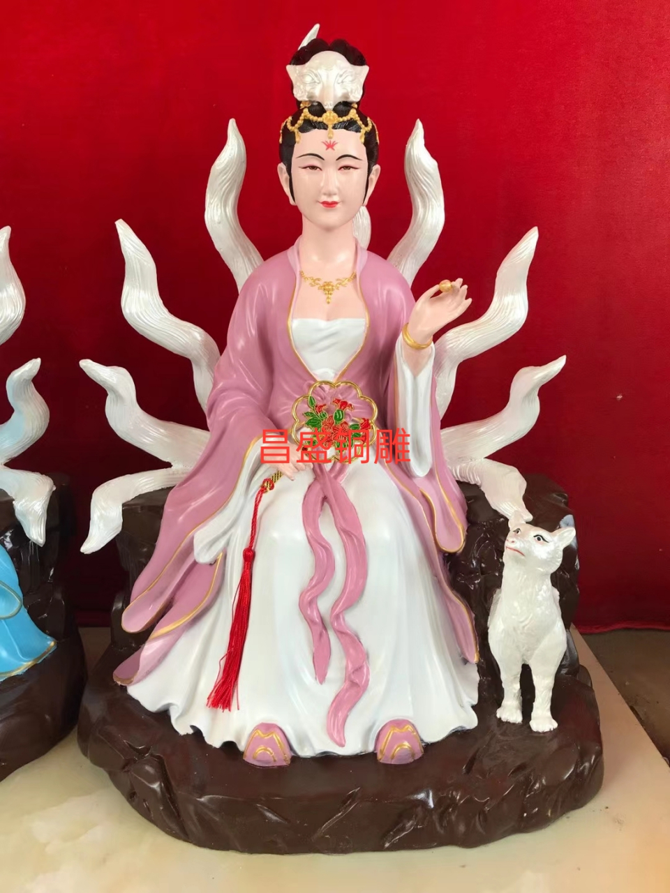 铜彩绘狐仙树脂狐仙娘娘东北五大家族