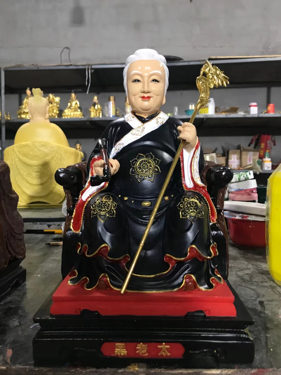 铜彩绘东北四大家族保家仙黄三太爷太奶常仙那你仙铜佛像