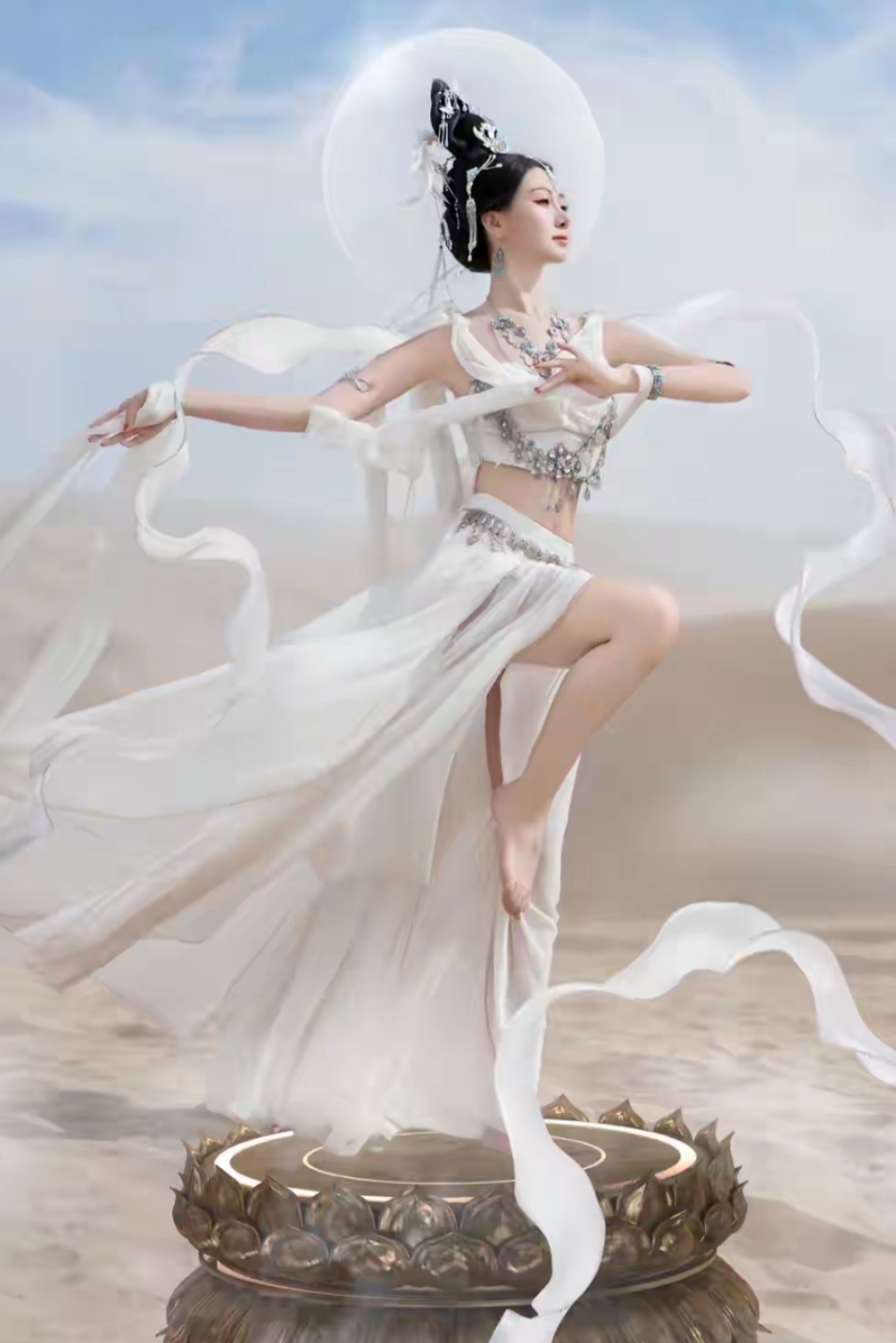 女生一定要做一套敦煌飞天写真图,你看千年壁画中的灵魂舞者,她们身姿