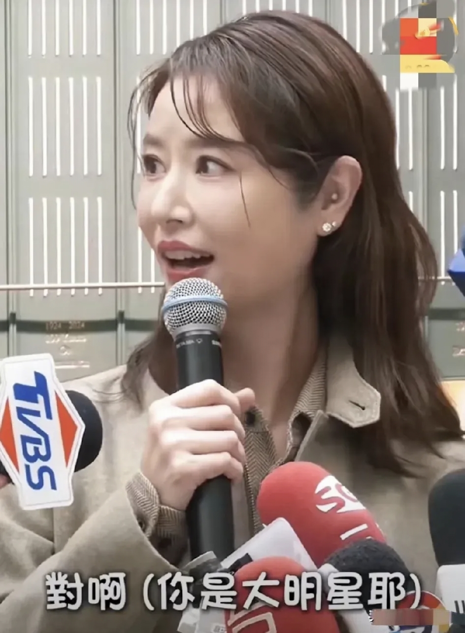 林心如接受采访时说:"我女儿想要labubu,我带着她排队排了半个小时,好