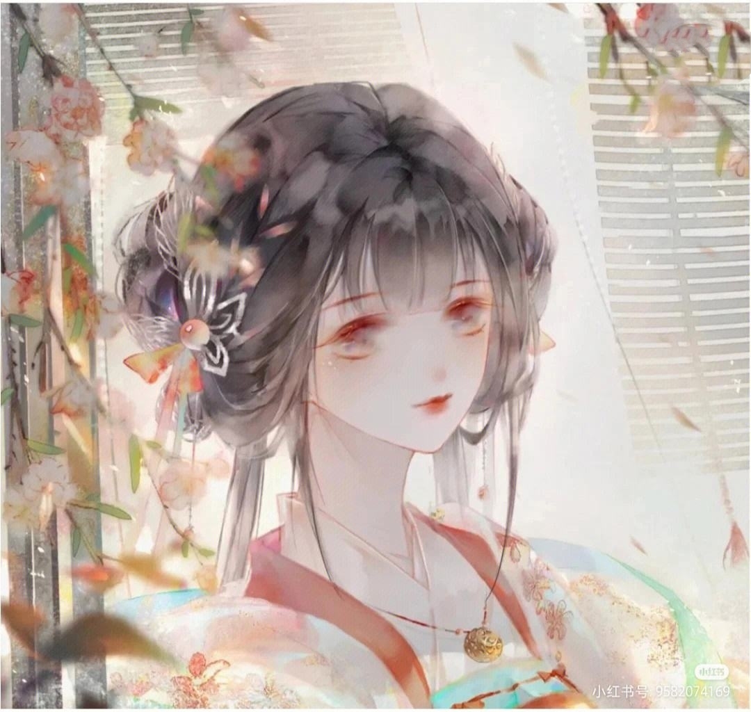 墨发随风舞 (古风女头像) 头像忆往昔 心中正义少年玉簪轻绾发,眉眼含