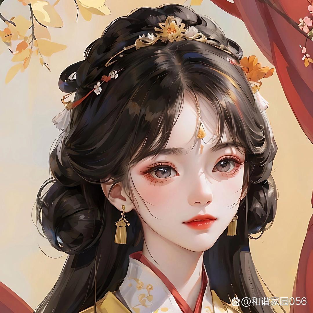 墨发随风舞 (古风女头像) 头像忆往昔 心中正义少年玉簪轻绾发,眉眼含