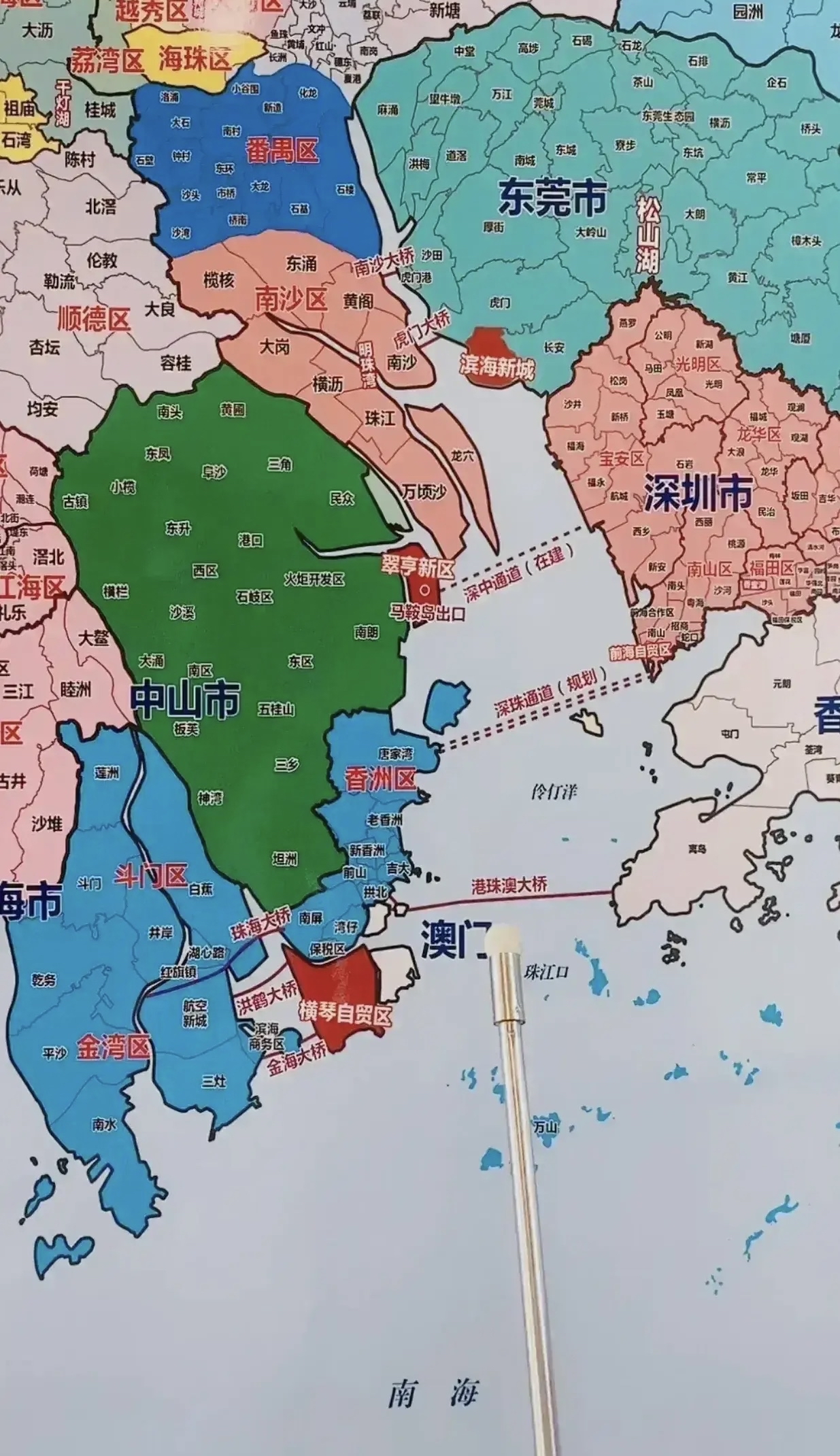 中山珠海交界地图图片