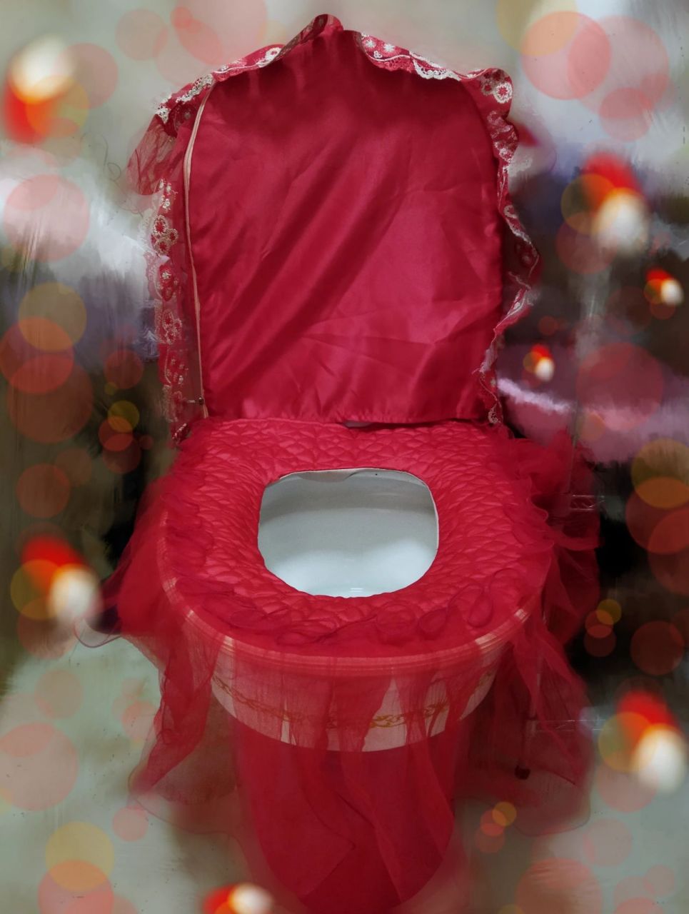 看着这么盛装打扮的马桶,都不好意思上厕所了.