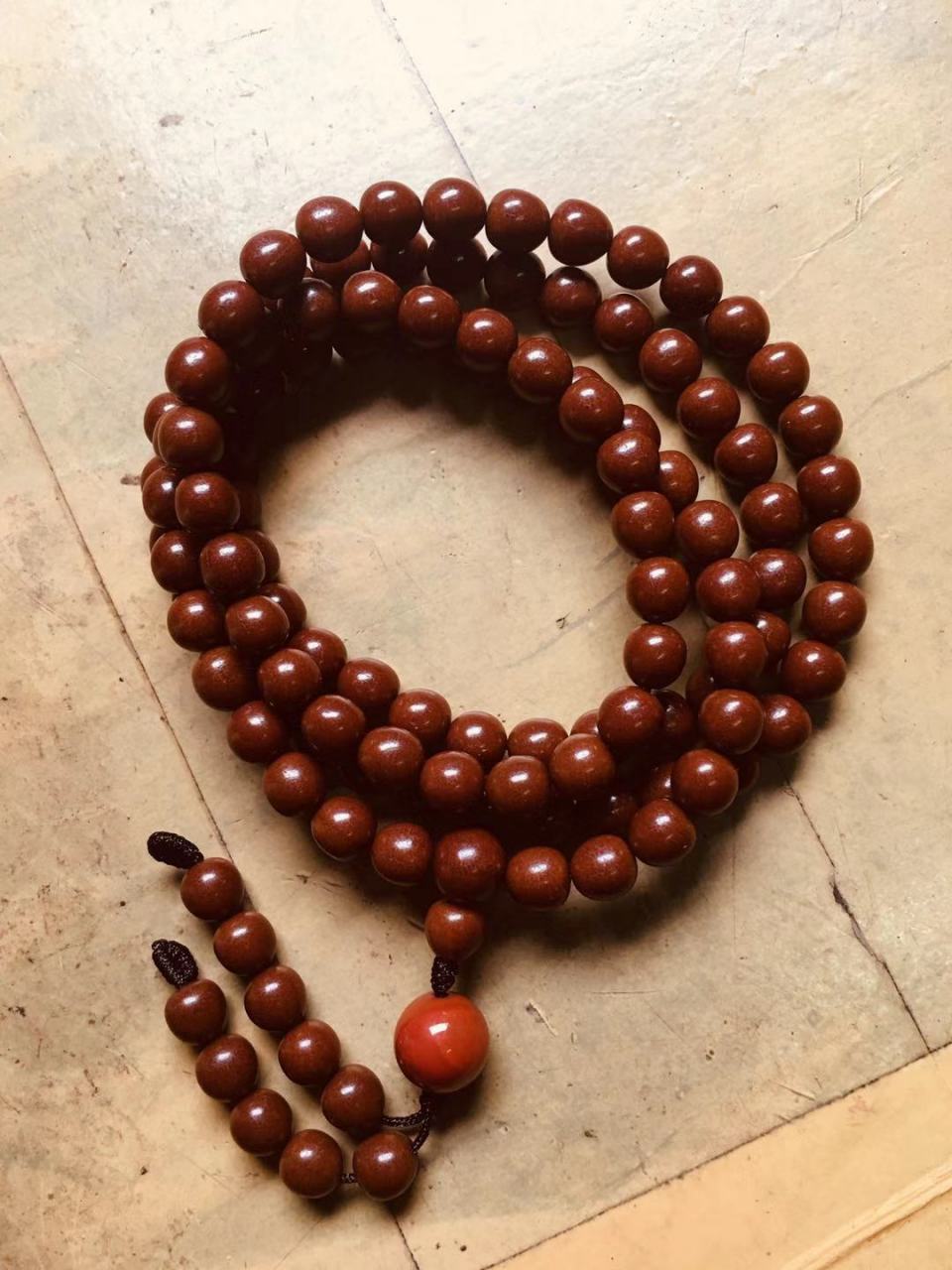 分享天台山五线菩提子盘玩后的效果图片.