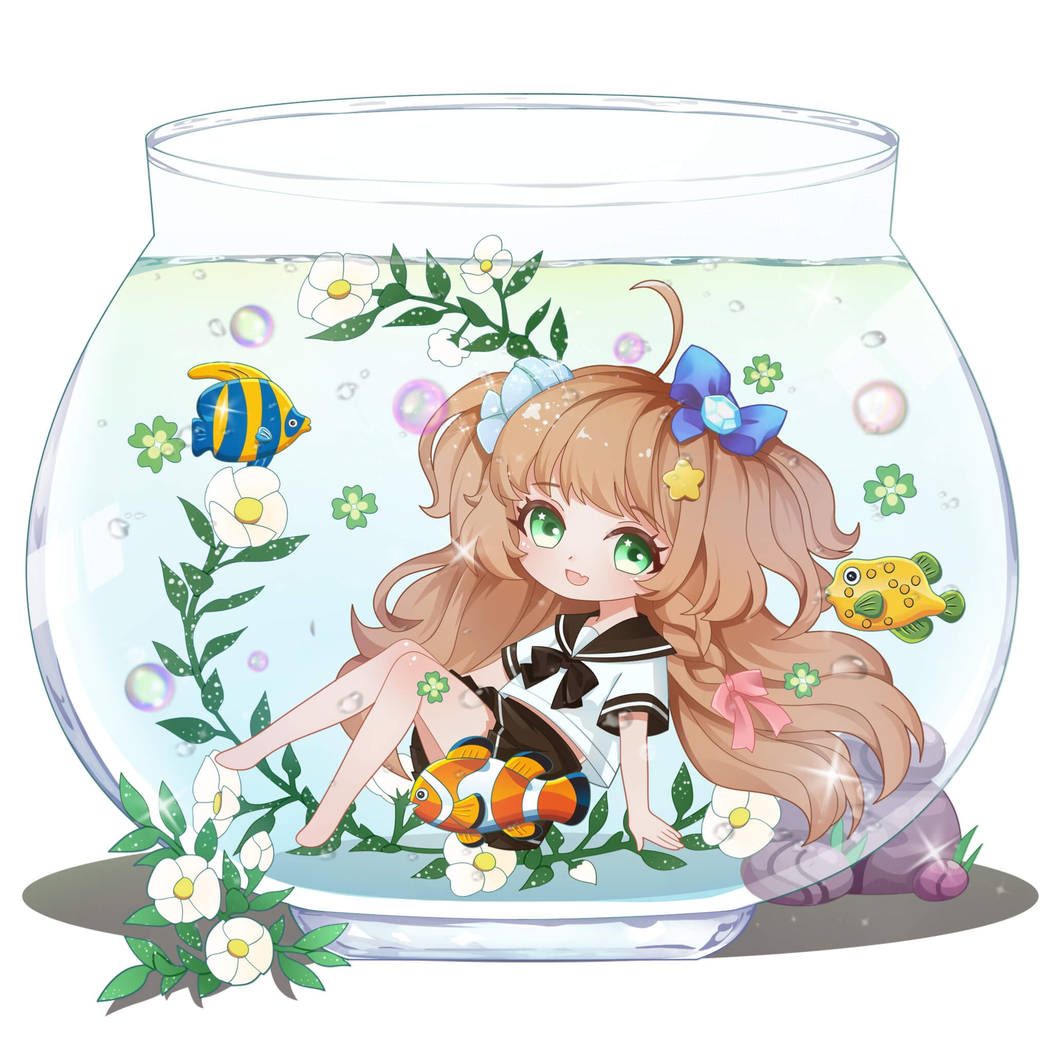 鱼缸少女心头像.