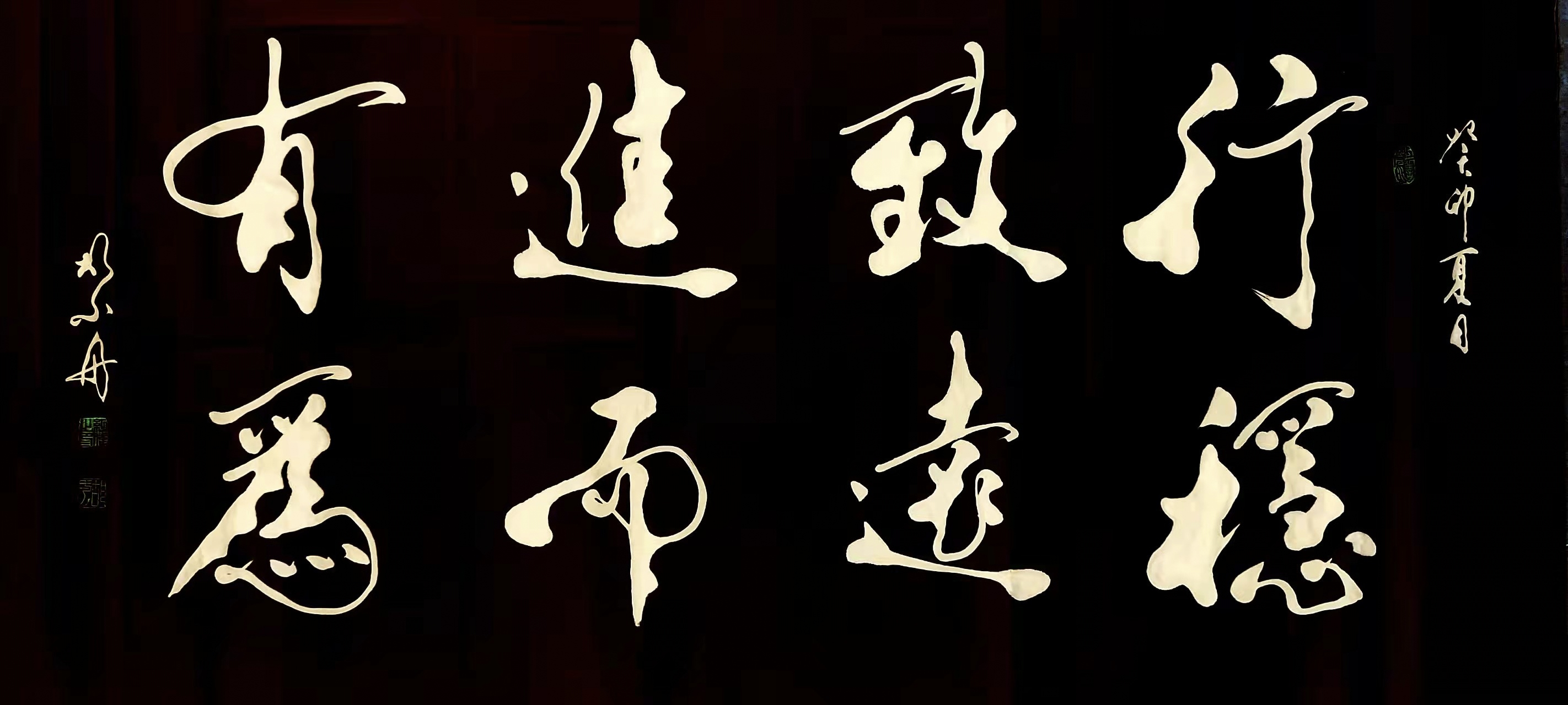 书法家胡小舟作品《行稳致远进而有为》