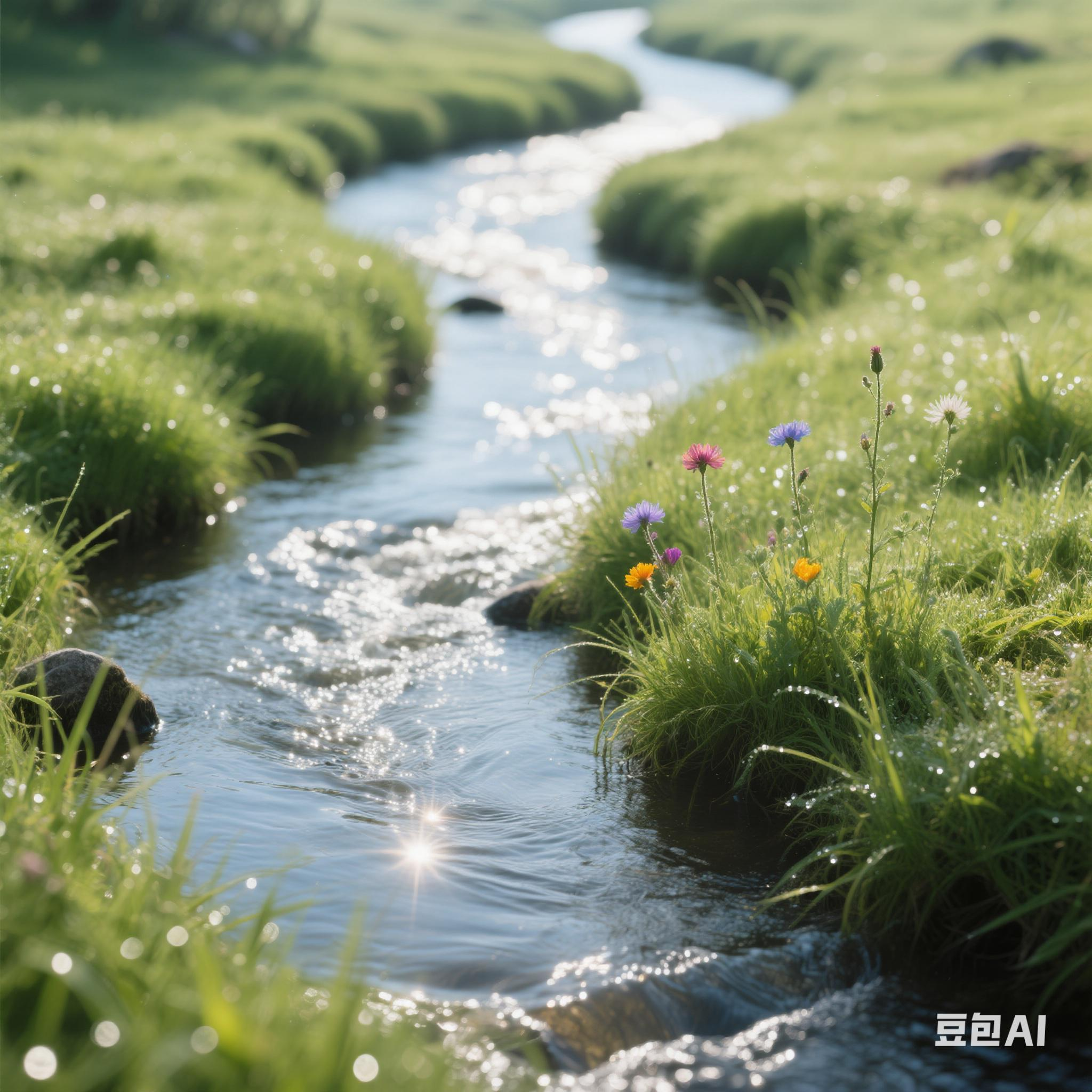 远处几笔青黛,近处一抹浅绿,层次分明,意境悠远