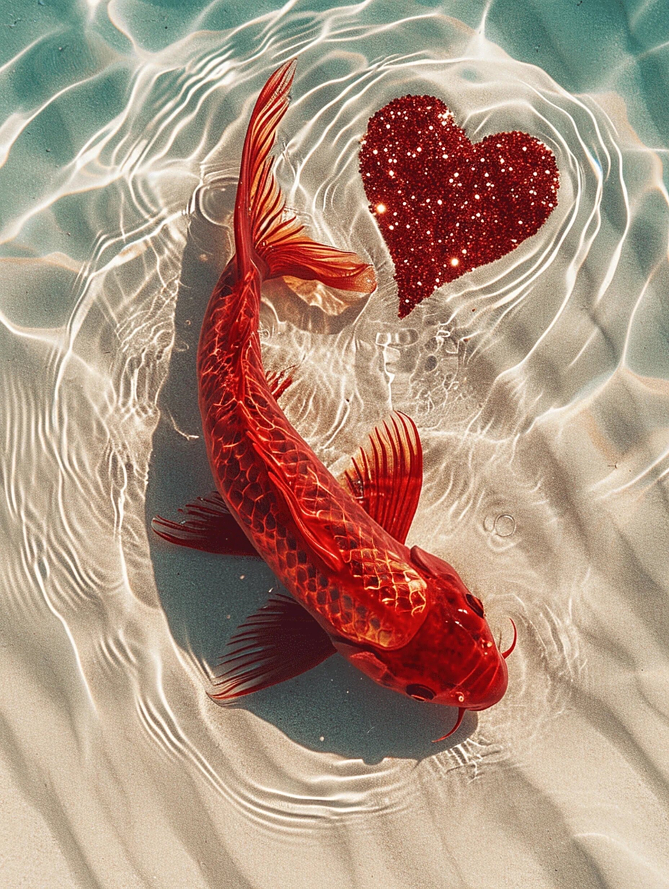 遇见红锦鲤,愿2024年财源滚滚,事业红红火火,如鱼得水,好运连连!