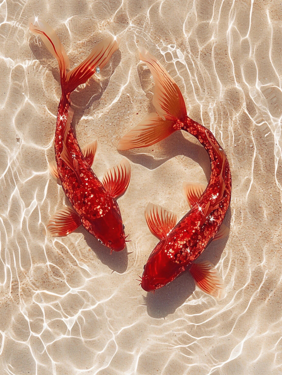 遇见红色锦鲤,愿2024年红红火火,如鱼得水.