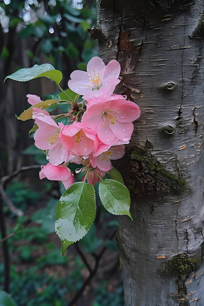 苹果树花夏天图片