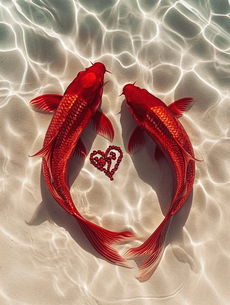 遇见红色锦鲤,愿2024年红红火火,如鱼得水.