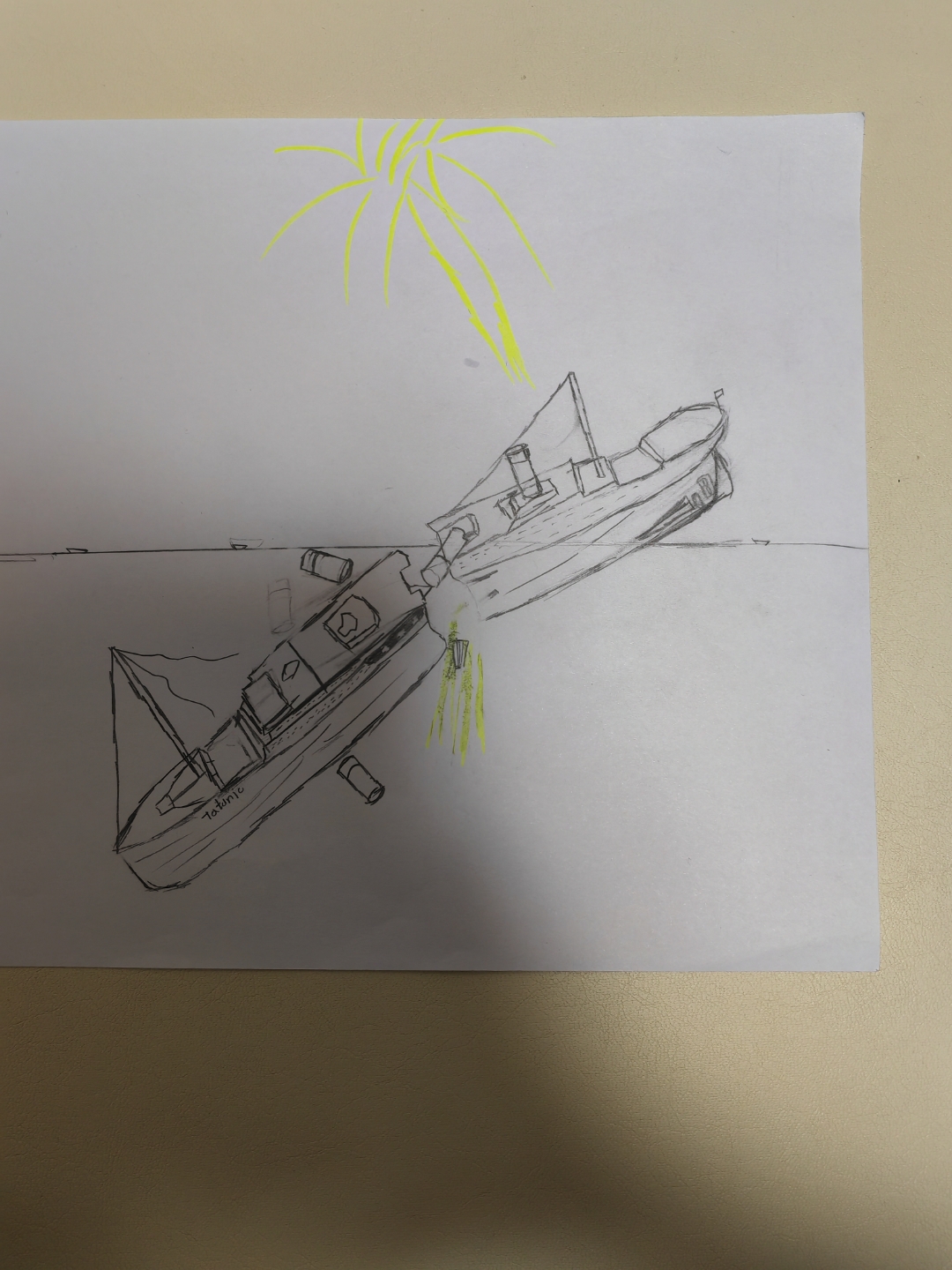 我画的q版泰坦尼克号沉没图