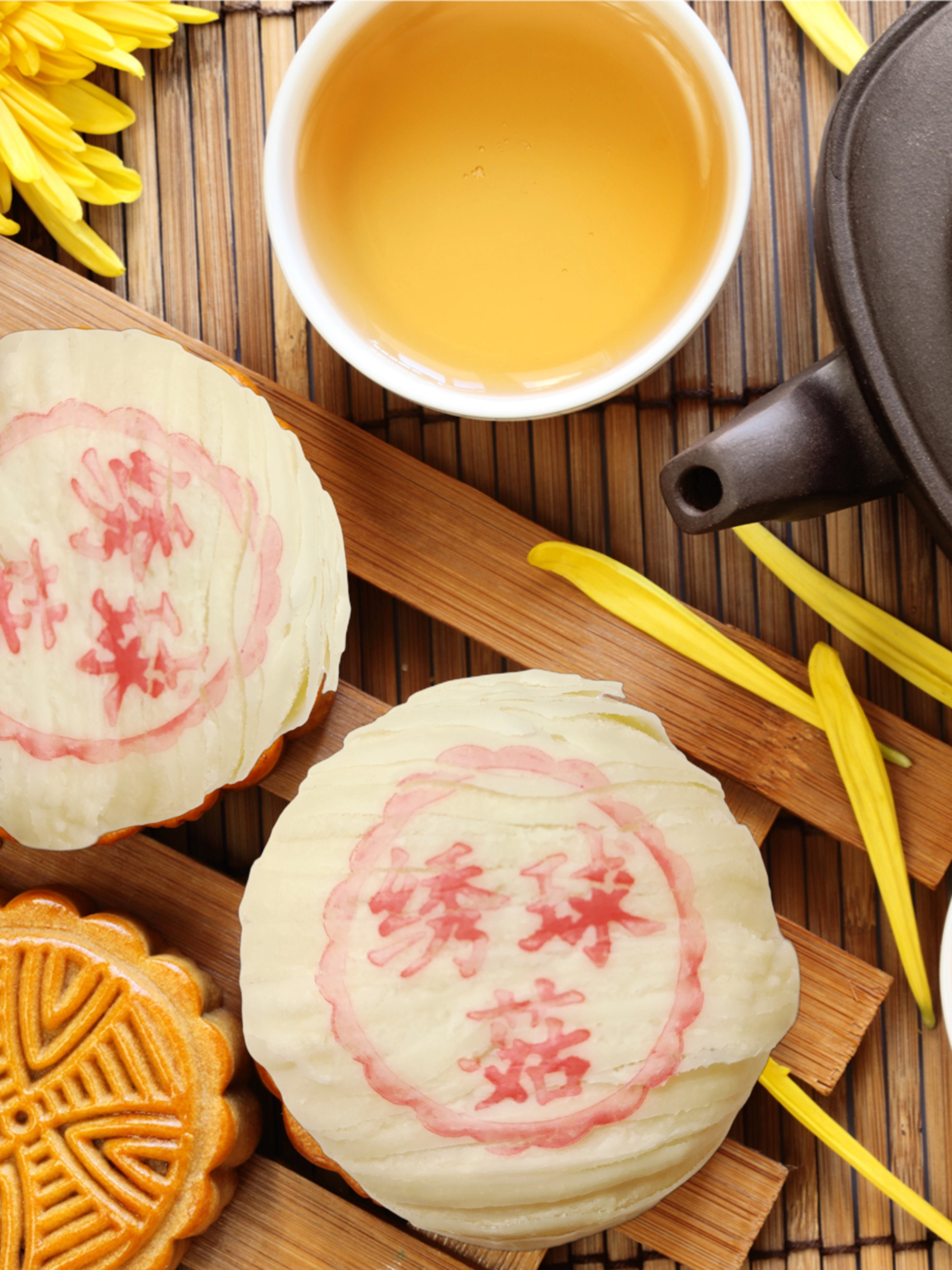 非遗"翻毛"纯手工菌菇中秋月饼礼盒  一共4种口味,一共8只,一共640克