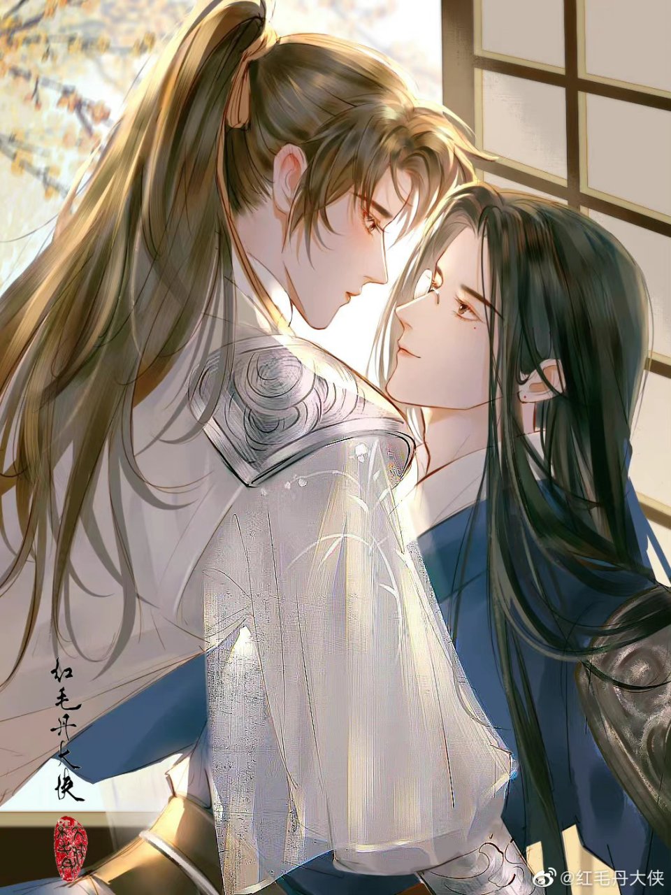 长庚你再靠近一点就要亲上去了[三哈]#杀破狼#   微博画师:红毛丹大侠