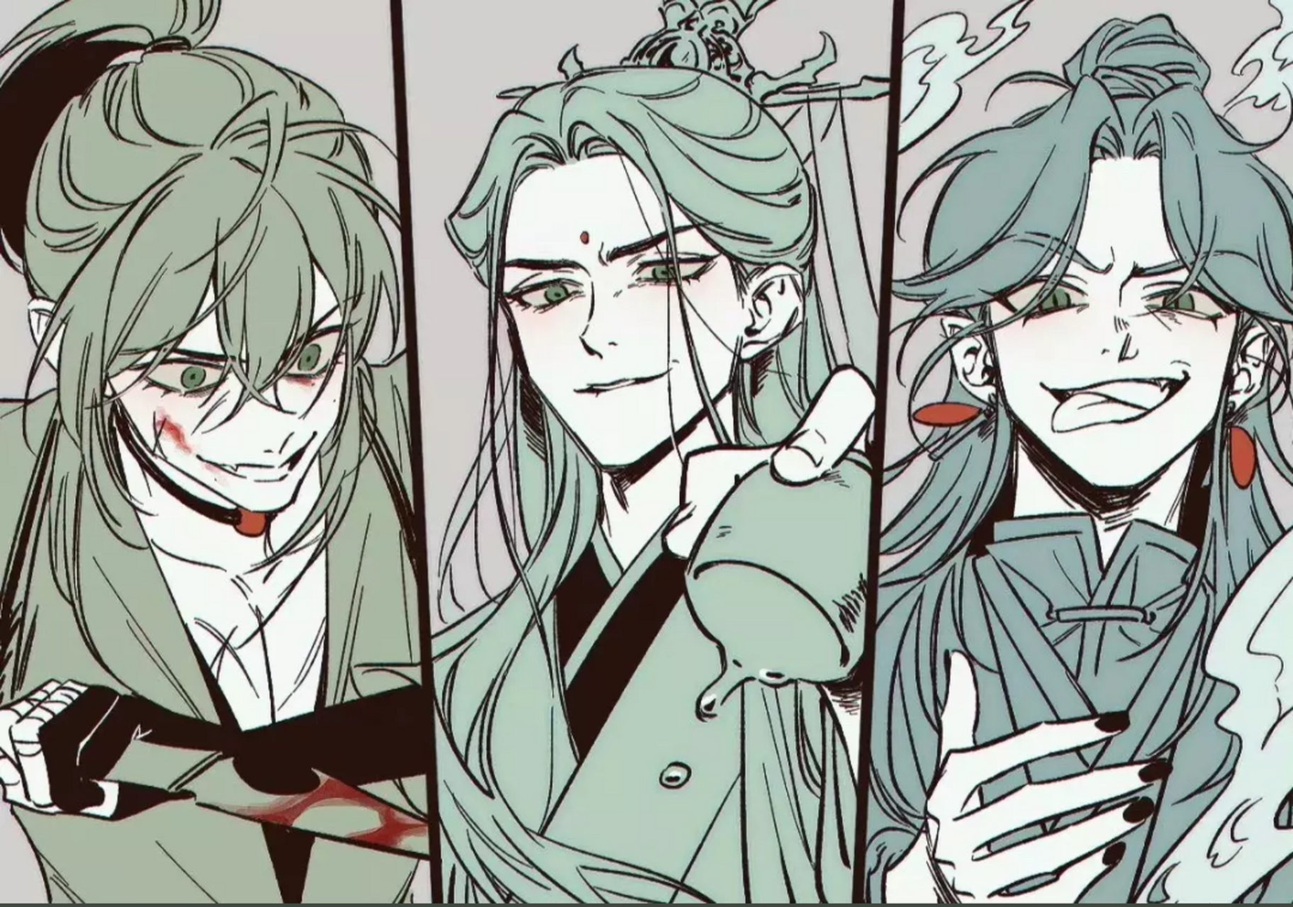 墨家三大反派#渣反# #魔道祖師# #天官賜福# 圖源網侵刪致歉[心]