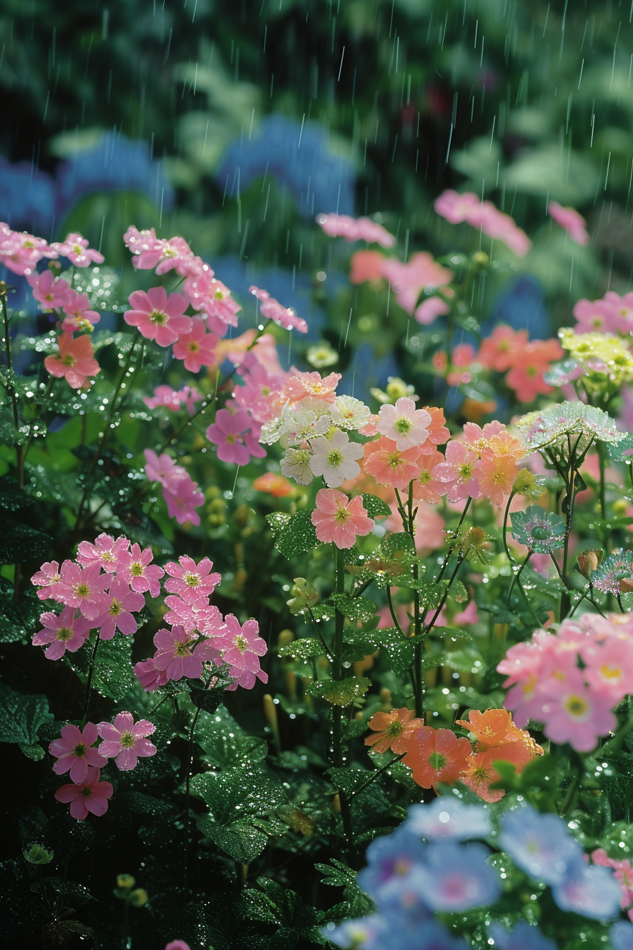 雨后的花草图片真实图片