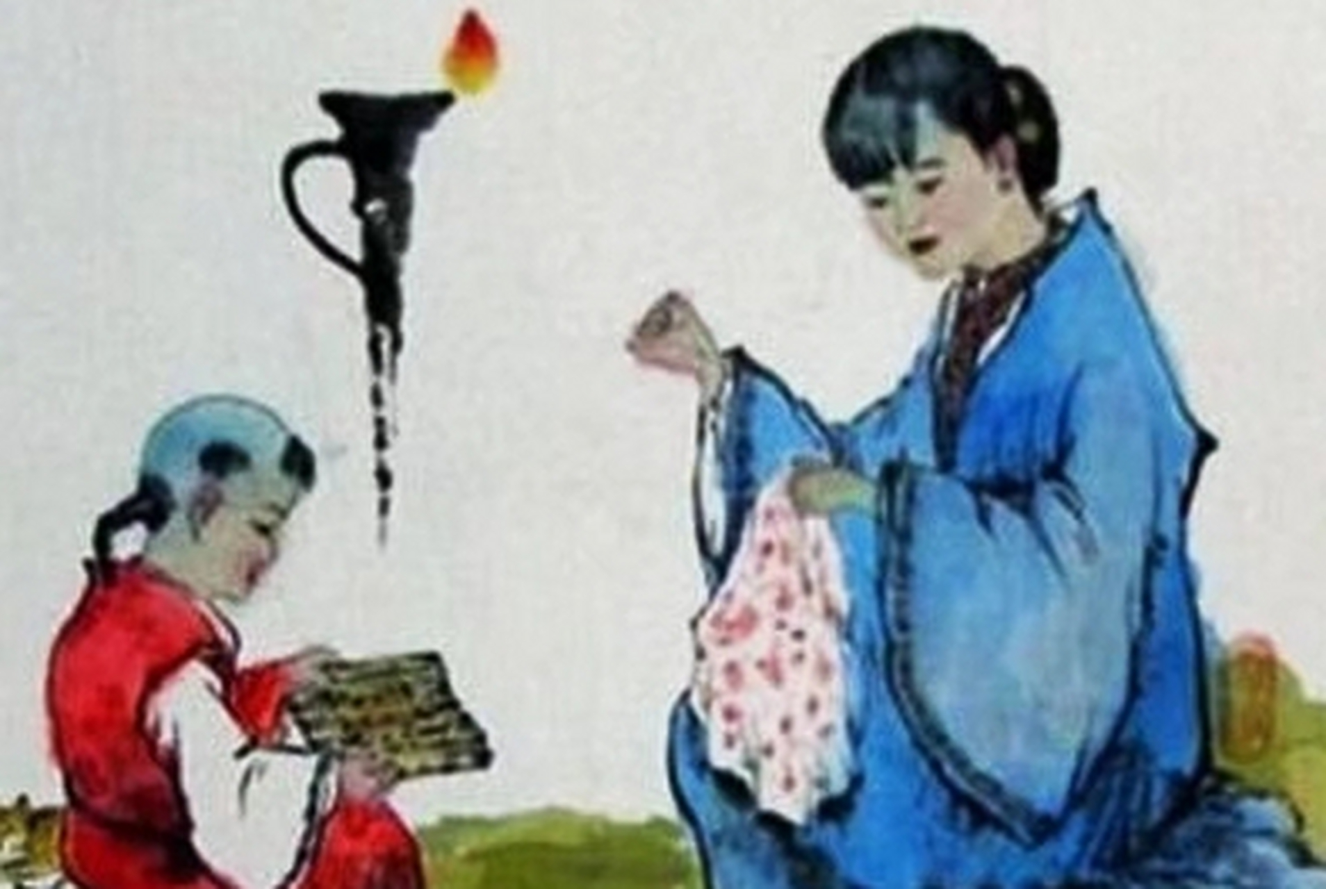 严母教读 清代著名文学家名蒋士铨,他在《鸣机夜课图记》中,讲述了他