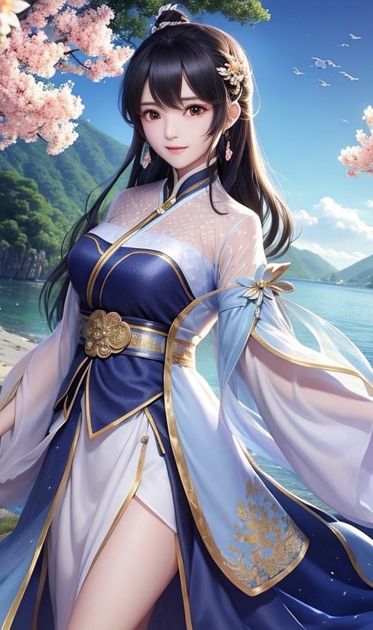 二次元美图# #ai绘画# #动漫壁纸# 小可爱,古风女孩.