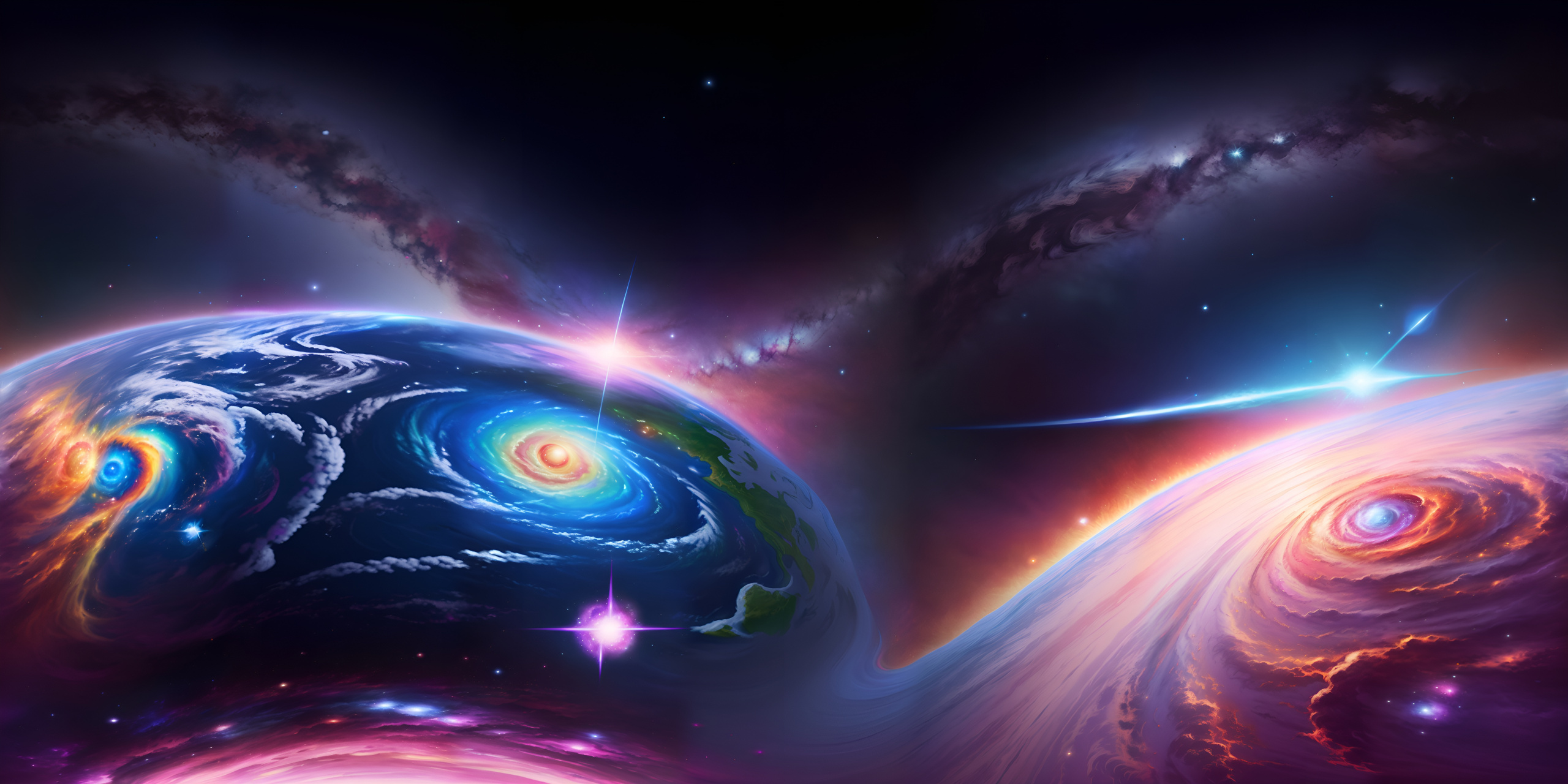 热ai生活季# #ai艺术季# #壁纸# #风景# #ai绘画# ai绘画,梦幻星空