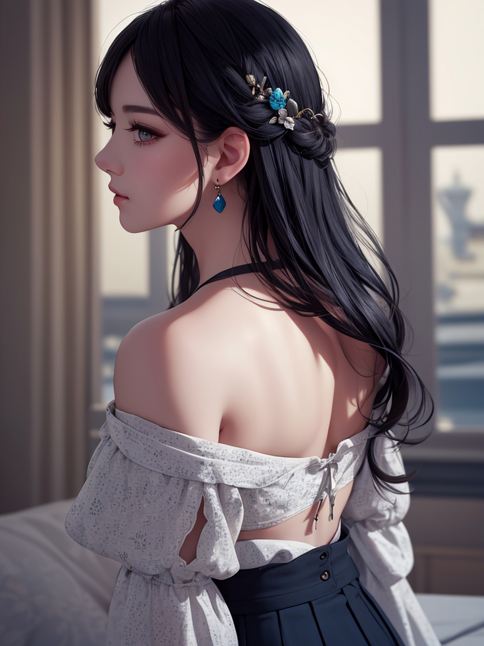 二次元# #ai美少女# #ai壁纸# #ai艺术季# #ai绘画创作# 动漫美少女