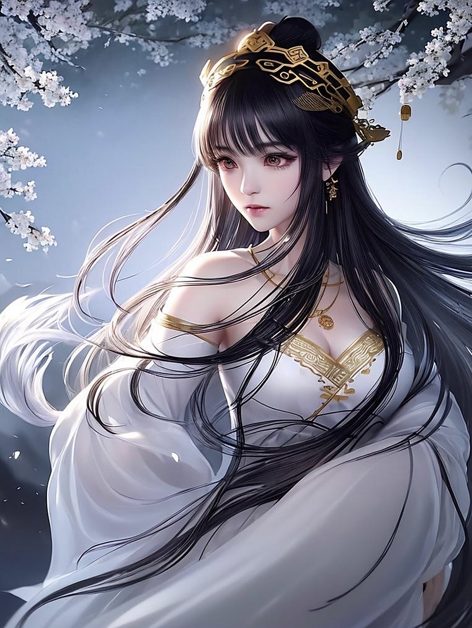 ai绘图# #ai壁纸# #动漫头像和壁纸# #美女# 仙气的美少女.