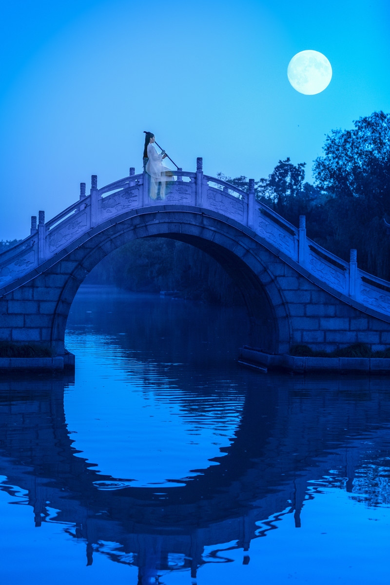 简约清丽,全诗没有一个"月"字,如水的月华却惊艳