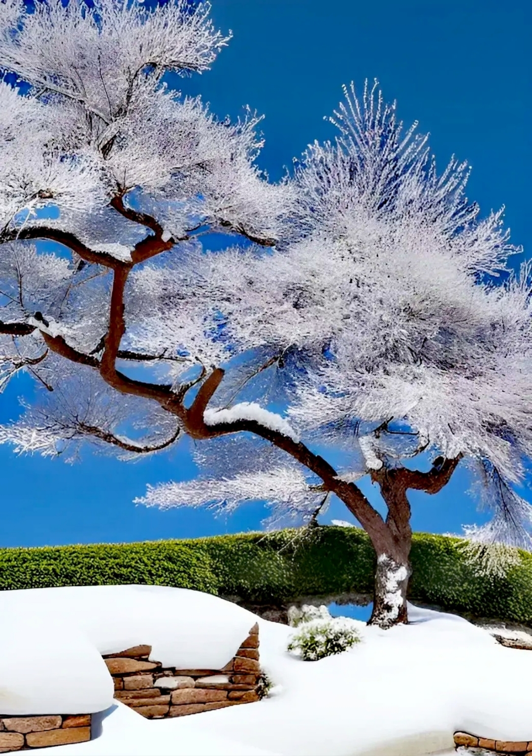 雪花飘落在地面上,让整个世界都变得柔软起来