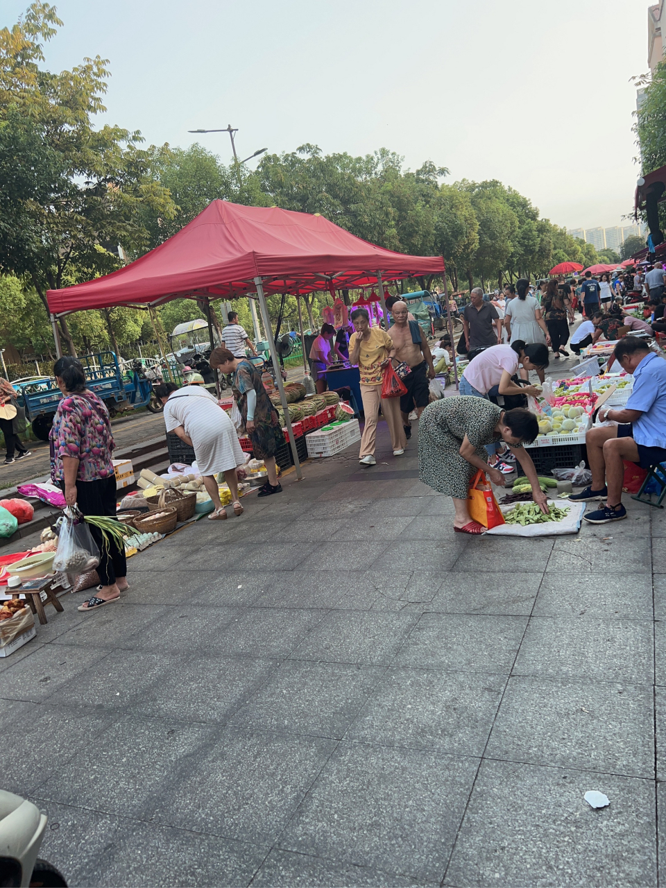 每天早上4:50起床,5:10左右出门早市摆摊,日复一日,除了下雨天不摆.