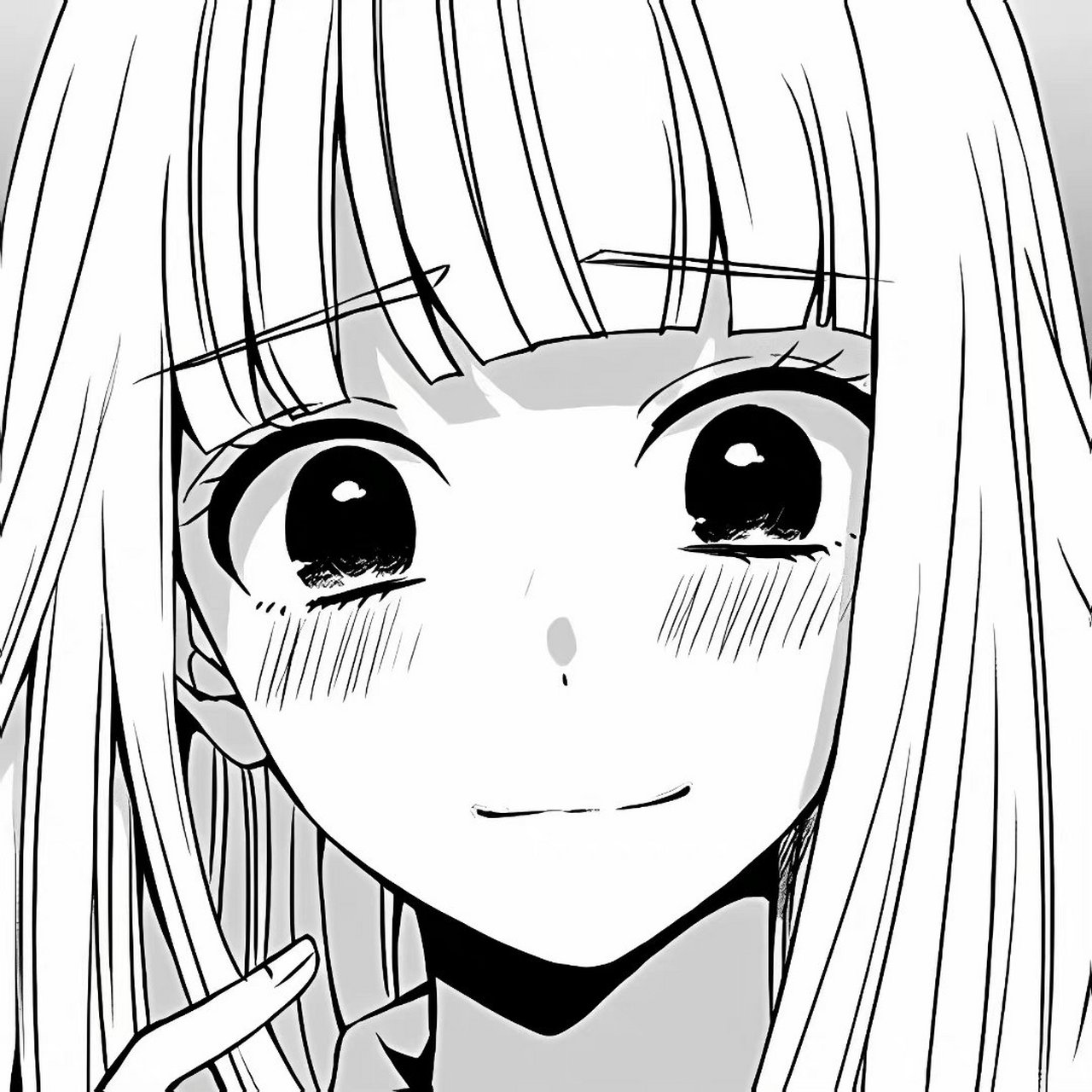 治愈系黑白动漫女生头像