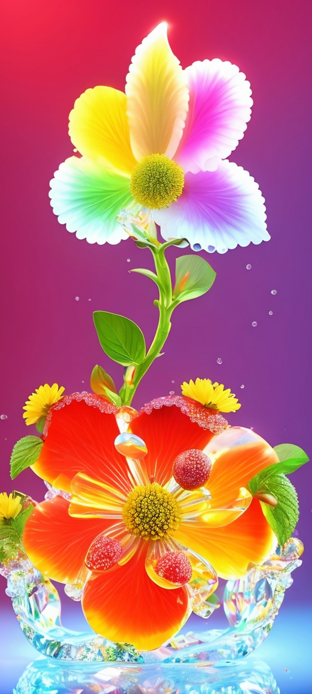 9495紫色梦境中的花朵9894  78在这幅梦幻般的画作中,花朵