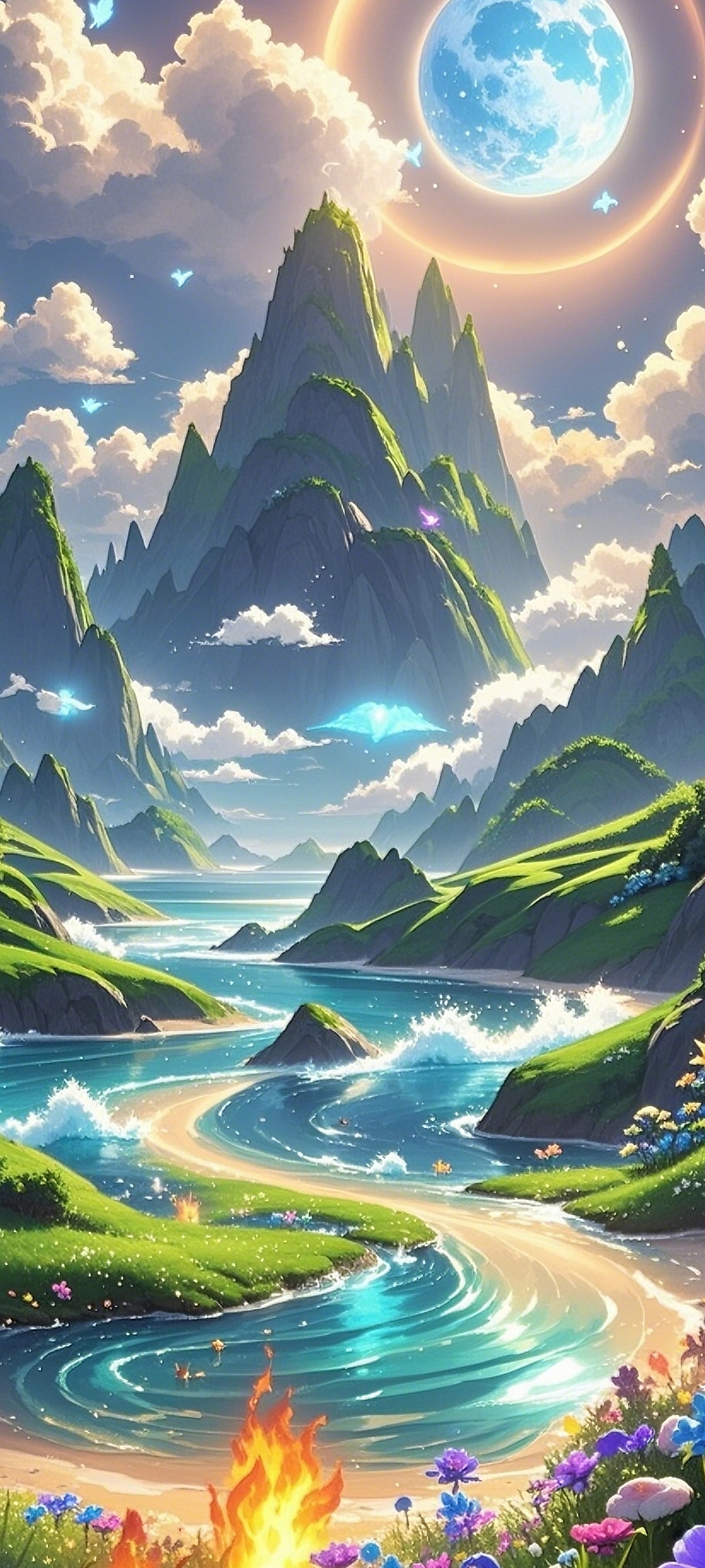 山川湖海,风光旖旎,尽收眼底.